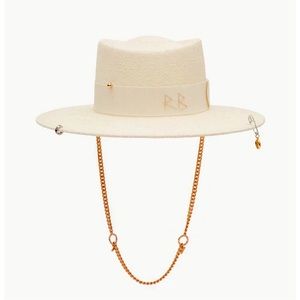 Ruslan Baginskiy Chain-strap straw gambler Hat size M preloved ❣️